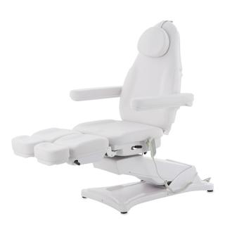 Педикюрное кресло электрическое 3 мотора Med-Mos ММКП-3/ КО-195DP00 с РУ БЕЛЫЙ с ножными педалями