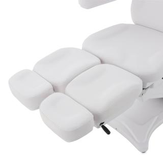 Педикюрное кресло электрическое 3 мотора Med-Mos ММКП-3/ КО-195DP00 с РУ БЕЛЫЙ с ножными педалями