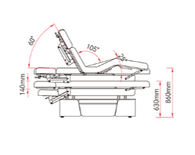 Электрический стационарный массажный стол Mizomed Lynn-Heaven Salon с электроприводом белый