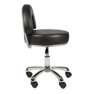 Стул мастера Мэдисон МД-2118 низкий, на колесиках, со спинкой, белый