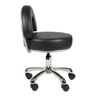 Стул мастера Мэдисон МД-2118 низкий, на колесиках, со спинкой, белый