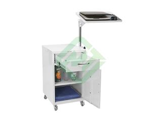 Тумба медицинская металлическая Промет МД ТП-9 (с поворотным столиком)